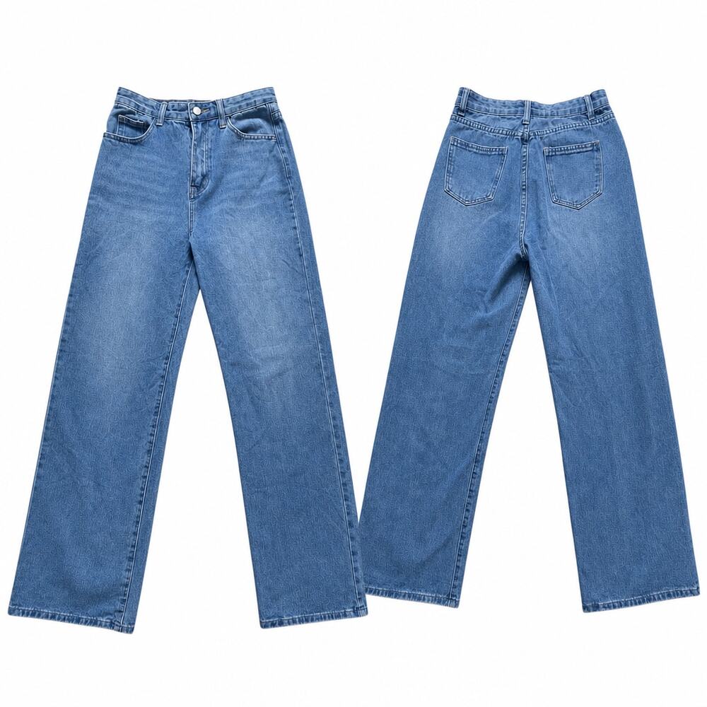 CIDER Wide Leg Women's Sz S Jeans High Waisted Denim Casual Cottage Coastal GUC